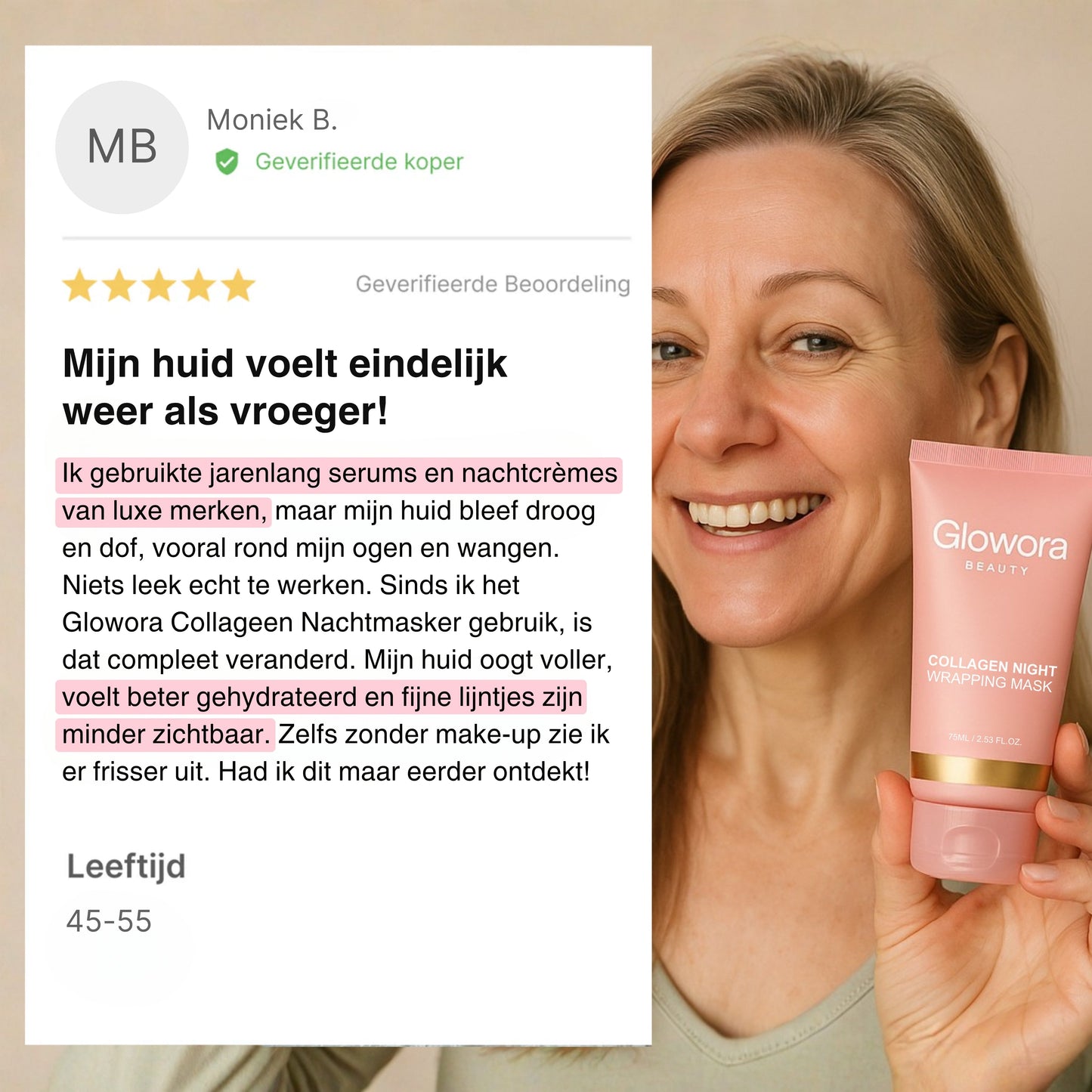 Bio-Collageen Masker + Kwast